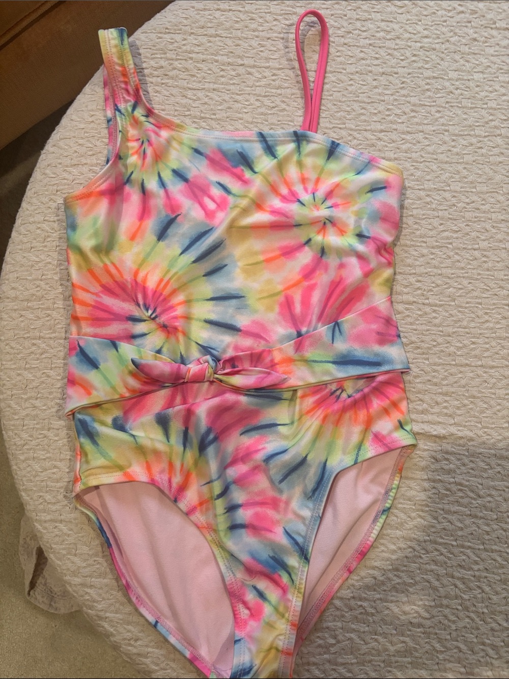 Set of 3 Girls' Patterned One-Piece Swimsuits size 7-8 - Picture 8 of 10